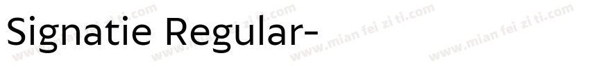 Signatie Regular字体转换